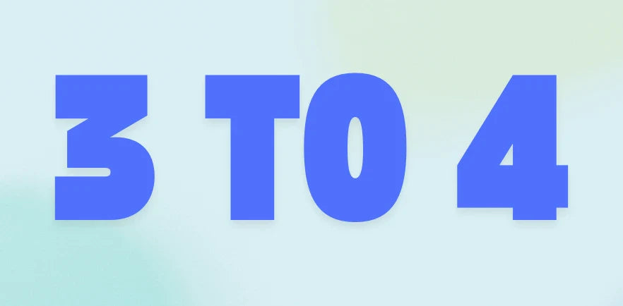 3 to 4