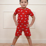 Red popcorn Shorts Set (Unisex)