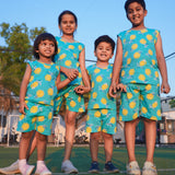 Aqua Lemon Sleeveless with Shorts (Unisex)