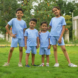 Blue Abstract Shorts Set (Unisex)