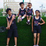 Black XO Sleeveless with Shorts (Unisex)