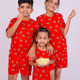 Red popcorn Shorts Set (Unisex)