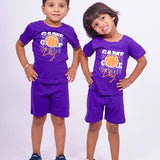 Purple Basketball Shorts Set (Unisex)