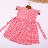 Pink Checkered Frock (Cotton)