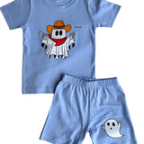 Blue Ghost Pew Shorts Set (Unisex)