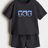 Dark Grey Dog Oversized Set (Unisex)