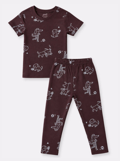 Brown Animals Pyjama Set (Unisex)