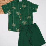 Dark Green Trees Set (Cotton)