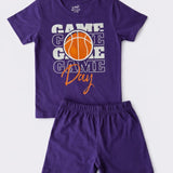 Purple Basketball Shorts Set (Unisex)
