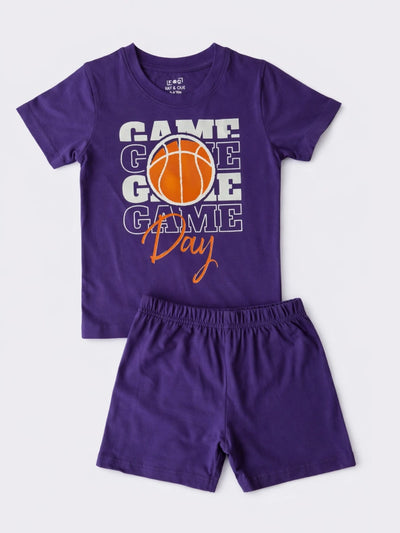 Purple Basketball Shorts Set (Unisex)