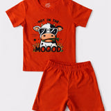Orange Cow Mood Shorts Set (Unisex)