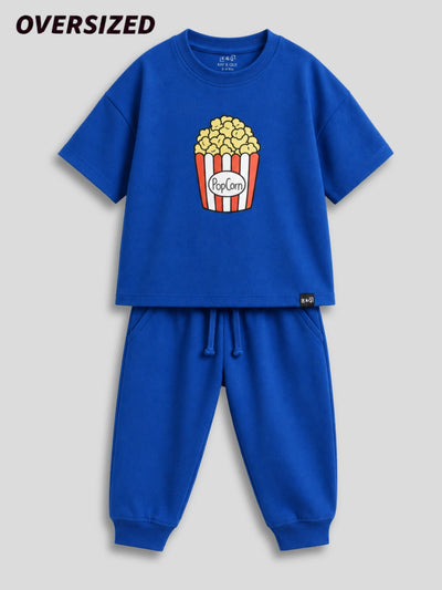 Blue Popcorn Oversized Joggers Set (Unisex)