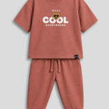 Peach Cool Oversized Joggers Set (Unisex)