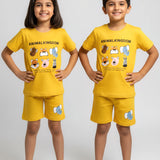 Yellow Animal Kingdom Shorts Set (Unisex)
