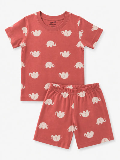 Red Elephant Shorts Set (Unisex)
