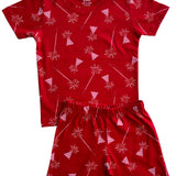 Red Crackers Shorts Set (Unisex)