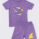 Purple Shark Shorts Set (Unisex)