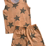 Orange Star Sleeveless with Shorts (Unisex)