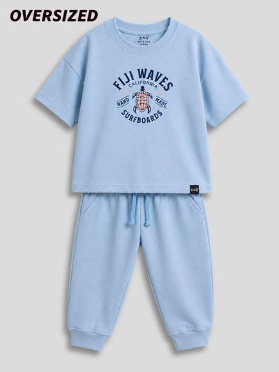 Blue Turtle Oversized Joggers Set (Unisex)