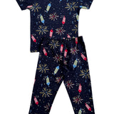 Navy Rocket Sky Pyjama Set (Unisex)