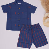 Navy Red Set (Cotton)