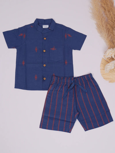 Navy Red Set (Cotton)