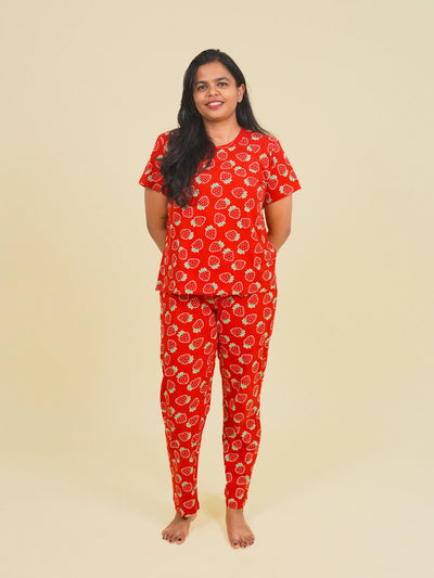 Women Red Strawberry