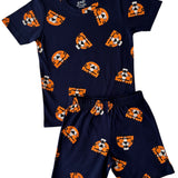 Navy Tiger Coord Set with Shorts (Unisex)