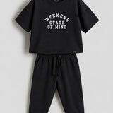 Black Weekend Oversized Joggers Set (Unisex)