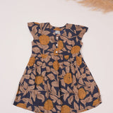 Navy Brown Frock (Cotton)