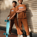 Brown Bonjour Oversized Joggers Set (Unisex)