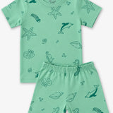 Green Aqua Coord Set with Shorts (Unisex)
