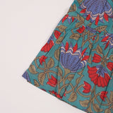 Green Red Blossom Frock (Cotton)