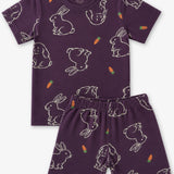 Purple Bunny Coord Set with Shorts (Unisex)