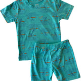 Blue Boat Bear Coord Set with Shorts (Unisex)