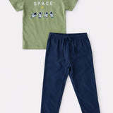 Green Denim Space Jogger Set (Unisex)