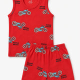 Red ride Sleeveless with Shorts (Unisex)