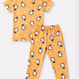 Light Orange Penguin Pyjama Set (Unisex)