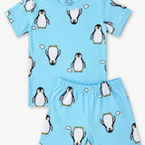 Light blue Penguin Coord Set with Shorts (Unisex)