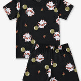 Black Raccoon Coord Set with Shorts (Unisex)