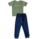 Green Denim Space Jogger Set (Unisex)