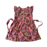 Pink Purple Floral Frock (Cotton)