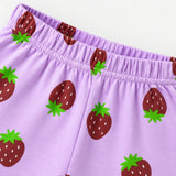 Purple strawberry Shorts Set (Unisex)