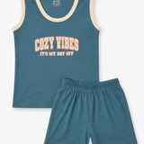 Teal Cozy Sleeveless with Shorts (Unisex)