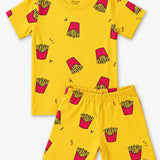 Yellow Red Fries Coord Set with Shorts (Unisex)
