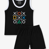 Black XO Sleeveless with Shorts (Unisex)