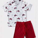 Red Planes Collar set