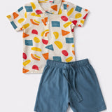 Offwhite Abstract Collar set