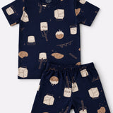 Navy Milk Coord Set with Shorts (Unisex)
