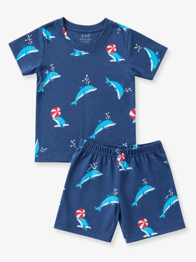 Denim Dolphin Co-Ord Shorts Set (Unisex)